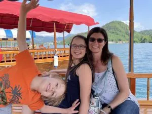 Family fun on the Pletna boat